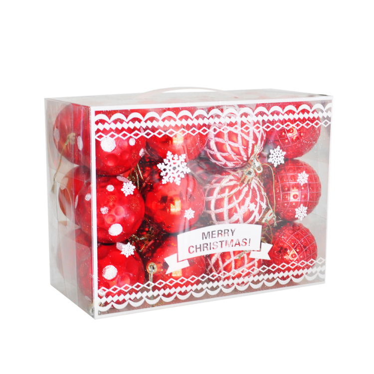 Yılbaşı Ağaç Süsleme Seti 24 Parça -Kırmızı- Yılbaşı Ağaç Süsleme Seti 24 Parça -Kırmızı-