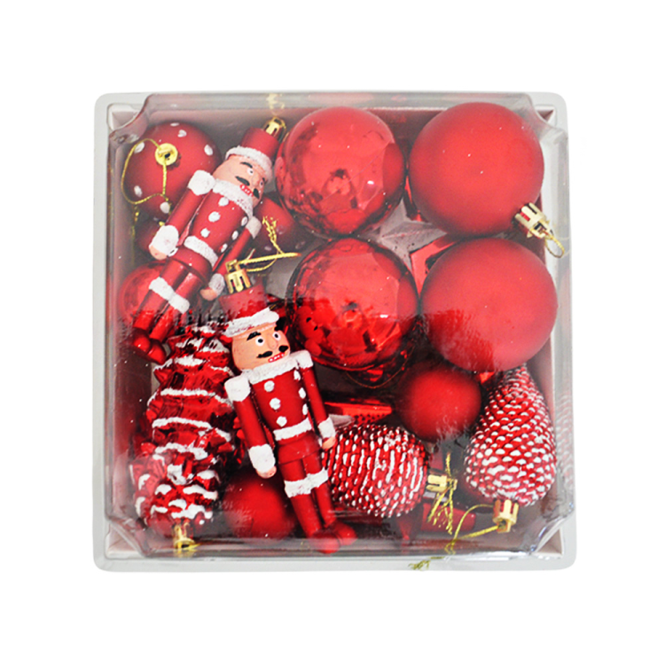 Yılbaşı Ağaç Süsleme Seti 24 Parça -Kırmızı- Yılbaşı Ağaç Süsleme Seti 24 Parça -Kırmızı-