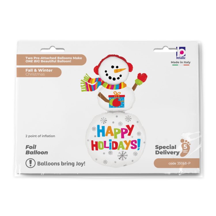 154cm Grabo Folyo Balon Paketli -Special Delivery Holiday Snowman- 154cm Grabo Folyo Balon Paketli -Special Delivery Holiday Snowman-