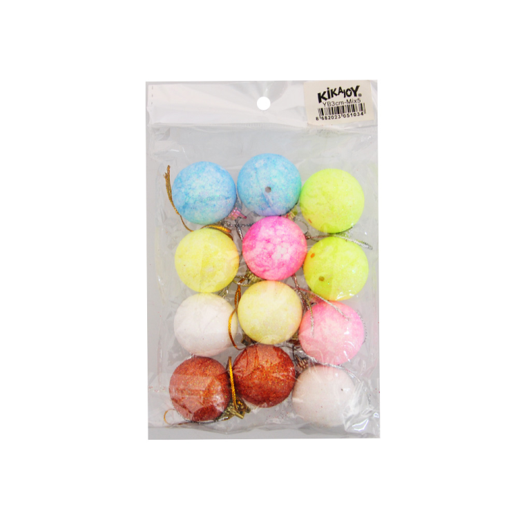3cm Asorti Ağaç Süsleme Topları 12li -Yb3cm.Mix5- 3cm Asorti Ağaç Süsleme Topları 12li -Yb3cm.Mix5-