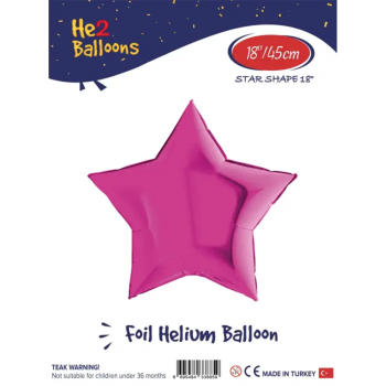 18" Yıldız Folyo Balon -Pembe- 18" Yıldız Folyo Balon -Pembe-