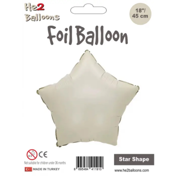 18" Yıldız Folyo Balon -Krem- 18" Yıldız Folyo Balon -Krem-