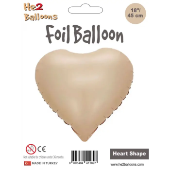 18" Kalp Folyo Balon -Karamel- 18" Kalp Folyo Balon -Karamel-