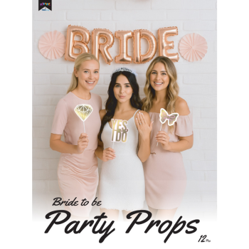 12 Parça Konuşma Balonu Party Set -Bride To Be Beyaz- 12 Parça Konuşma Balonu Party Set -Bride To Be Beyaz-