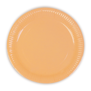 Karton Tabak 23cm 8li -Makaron Turuncu- Karton Tabak 23cm 8li -Makaron Turuncu-