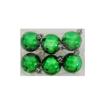 Ağaç Süsleme Topları 6'lı - 4cm -Yeşil- Ağaç Süsleme Topları 6'lı - 4cm -Yeşil-