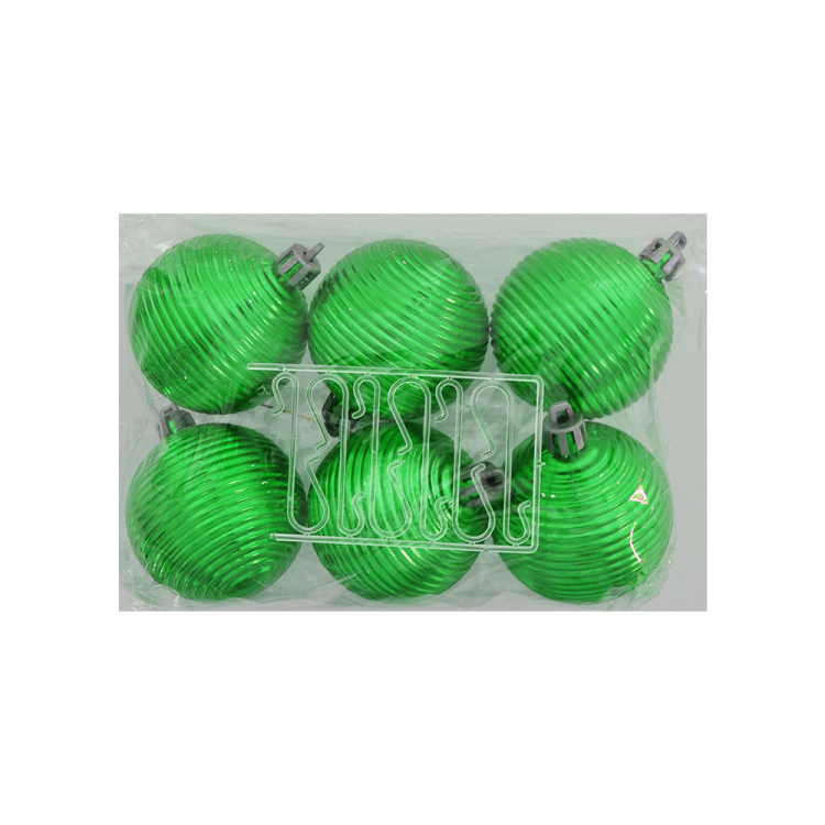 Ağaç Süsleme Topları 6lı - 5cm -Yeşil Hasır- Ağaç Süsleme Topları 6lı - 5cm -Yeşil Hasır-