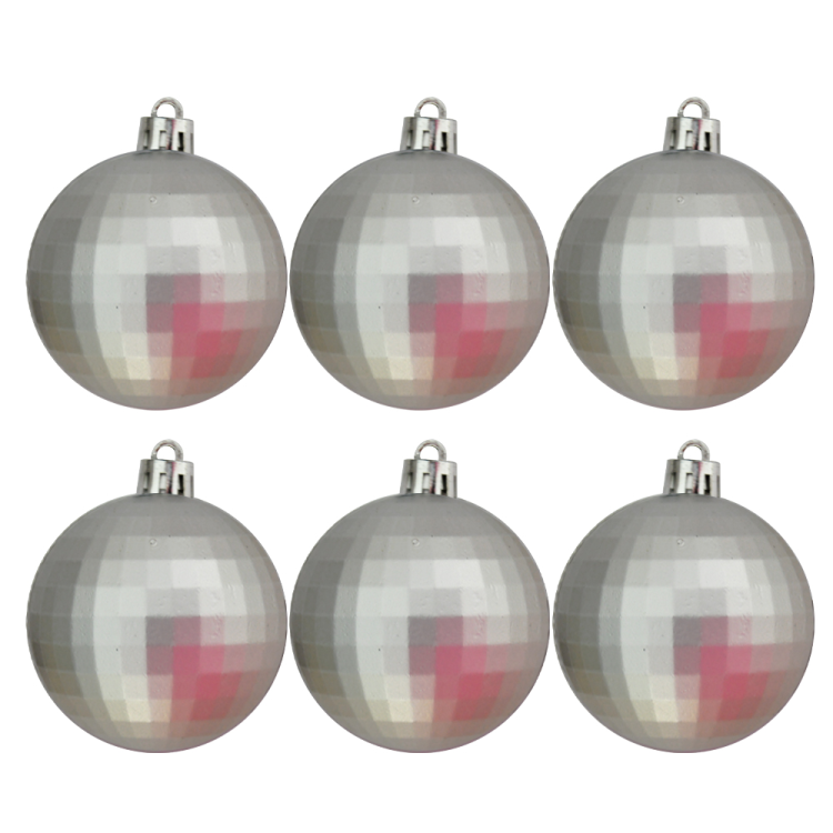6cm Ağaç Süsleme Topu 6lı -Mat Gümüş- 6cm Ağaç Süsleme Topu 6lı -Mat Gümüş-