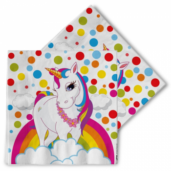 Peçete 33x33 16lı -Rainbow Unicorn- Peçete 33x33 16lı -Rainbow Unicorn-