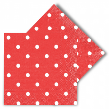 Peçete Roll Up 20li -Puantiyeli Kırmızı- Peçete Roll Up 20li -Puantiyeli Kırmızı-