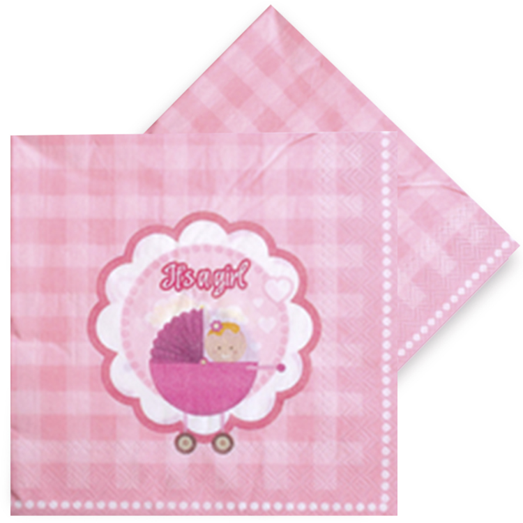 Peçete Roll Up 20li -Kız Bebek- Peçete Roll Up 20li -Kız Bebek-