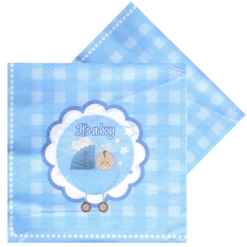 Peçete Roll Up 20li -Erkek Bebek- Peçete Roll Up 20li -Erkek Bebek-