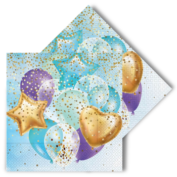 Peçete Roll Up 20li -Uçan Balonlar Mavi- Peçete Roll Up 20li -Uçan Balonlar Mavi-