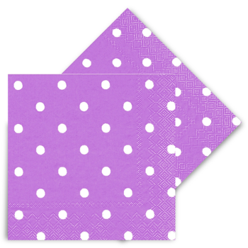 Peçete Roll Up 20li -Puantiyeli Mor- Peçete Roll Up 20li -Puantiyeli Mor-