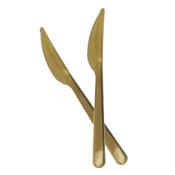 Plastik Bıçak 10lu -Altın- Plastik Bıçak 10lu -Altın-