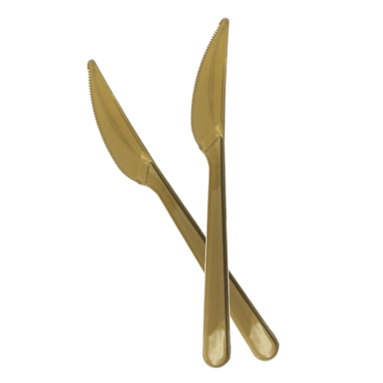 Plastik Bıçak 10lu -Altın- Plastik Bıçak 10lu -Altın-