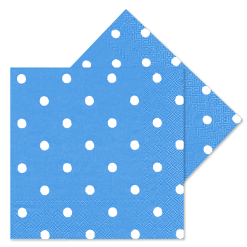 Peçete Roll Up 20li -Puantiyeli Mavi- Peçete Roll Up 20li -Puantiyeli Mavi-