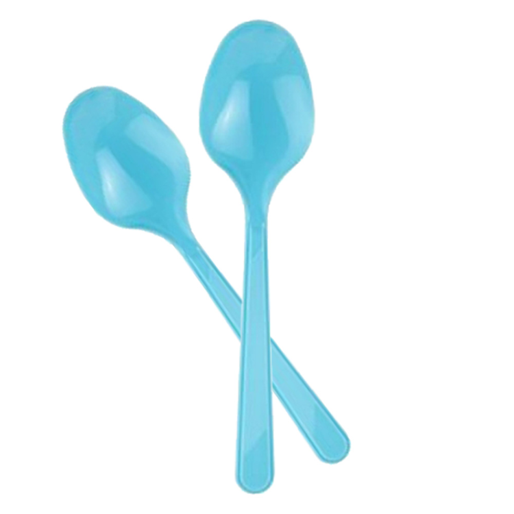 Plastik Kaşık 25li -Açık Mavi-