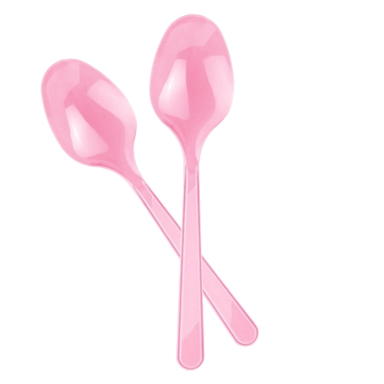 Plastik Kaşık 25li -Pembe-