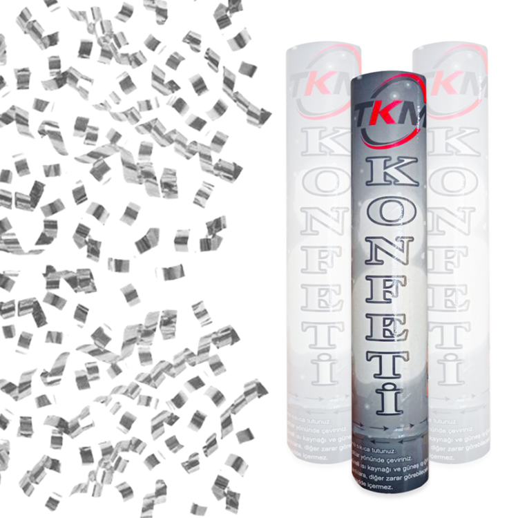 Konfeti 30cm Metalize Gümüş Konfeti 30cm Metalize Gümüş