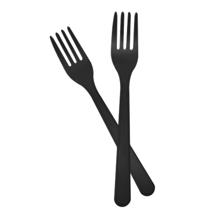 Tek Kullanımlık Plastik Çatal 24lü -Siyah- Tek Kullanımlık Plastik Çatal 24lü -Siyah-