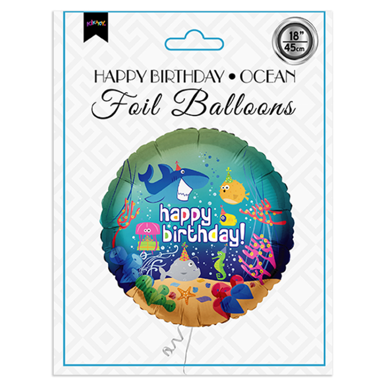 18 Folyo Balon - Happy Birthday -Ocean- 18 Folyo Balon - Happy Birthday -Ocean-