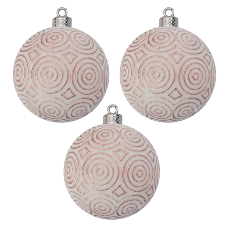 8cm Lüks Ağaç Süsleri 3lü