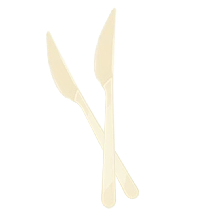 Plastik Bıçak 10lu -Krem- Plastik Bıçak 10lu -Krem-