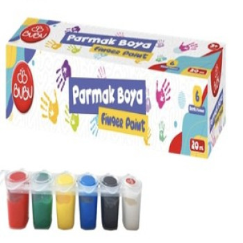 BUBU PARMAK BOYA 6 RENK 20 ML *48 BUBU PARMAK BOYA 6 RENK 20 ML *48