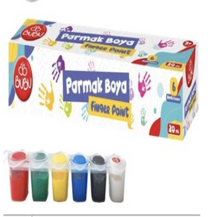 BUBU PARMAK BOYA 6 RENK 20 ML *48