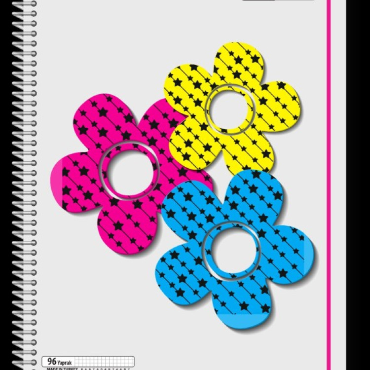 A-4 DAZZLE SPİRALLİ PP (ŞEFFAF) PELLUCİD 4 RENK 96 YP /4