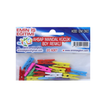 EMİN EM-060 RENKLİ 2,5 MM MİNİ MANDAL 25'Lİ EMİN EM-060 RENKLİ 2,5 MM MİNİ MANDAL 25'Lİ