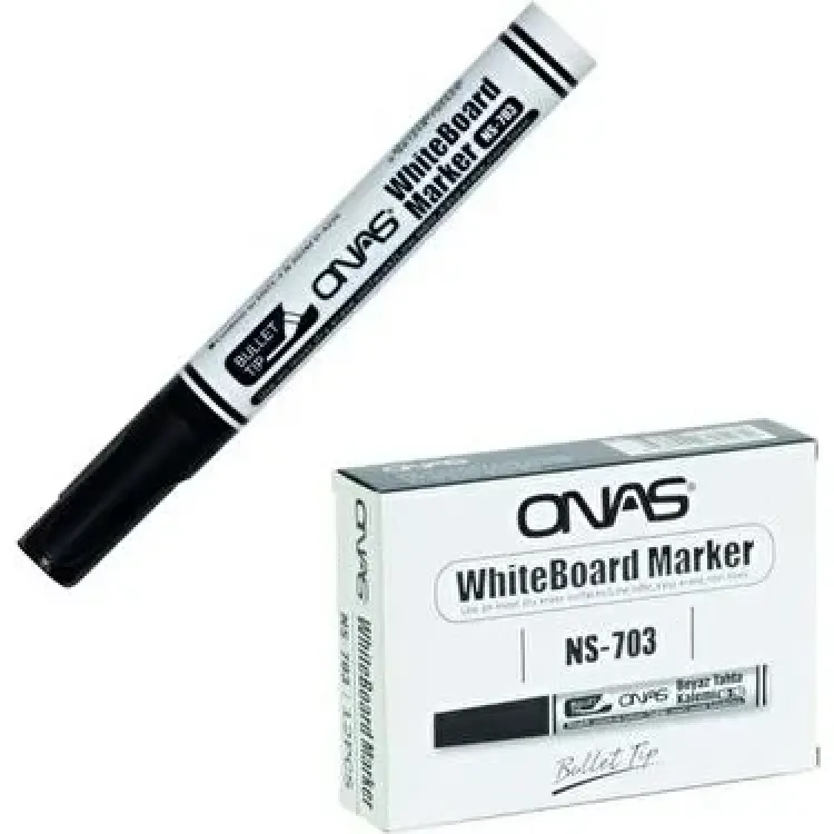 ONAS NS-603-S BEYAZ TAHTA KALEMİ SİYAH 12Lİ *96