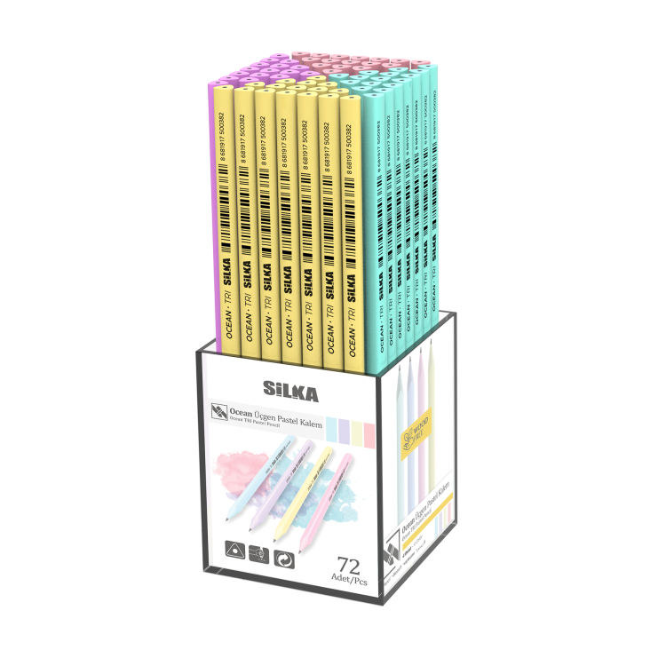 SİLKA TSP-72 OCEAN PASTEL ÜÇGEN KURŞUN KALEM 144LÜ *12