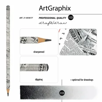 HAPPY GRAPHİX 21-0062-17 JUMBO KURŞUN KALEM 4B 3,5MM GAZETE 30LU PAKET >