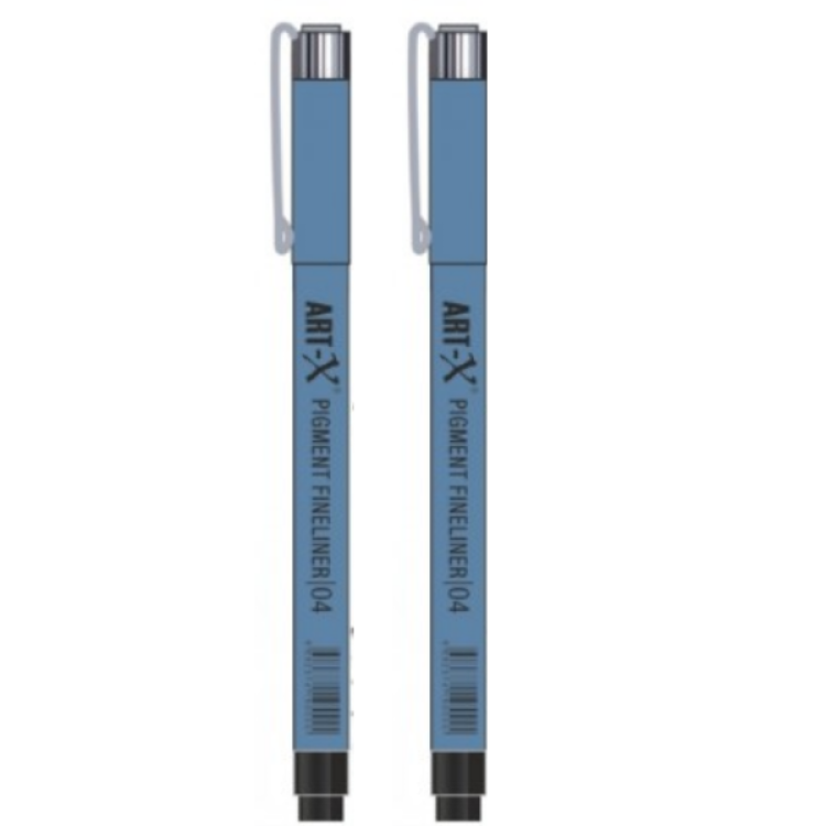 ART-X 19555-04 SİYAH FINELINER KALEM 12Lİ
