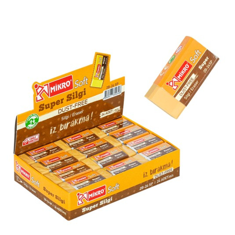 MİKRO 2B-24SP SÜPER SOFT SİLGİ 24LÜ*50