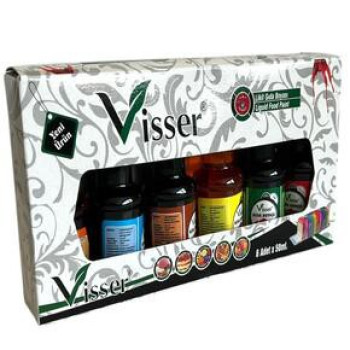 VİSSER 09011 GIDA BOYASI LİKİT ŞİŞE 6*50ML *24