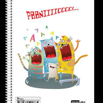 A-4 DAZZLE SPİRALLİ PP (4 RENK) ULTRA BEYAZ 72 YP ÇİZGİLİ *6