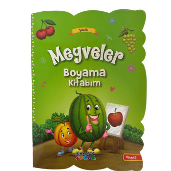 KARATAY BÜYÜK ŞEKİLLİ MEYVELER BOYAMA KİTABI *100 KARATAY BÜYÜK ŞEKİLLİ MEYVELER BOYAMA KİTABI *100