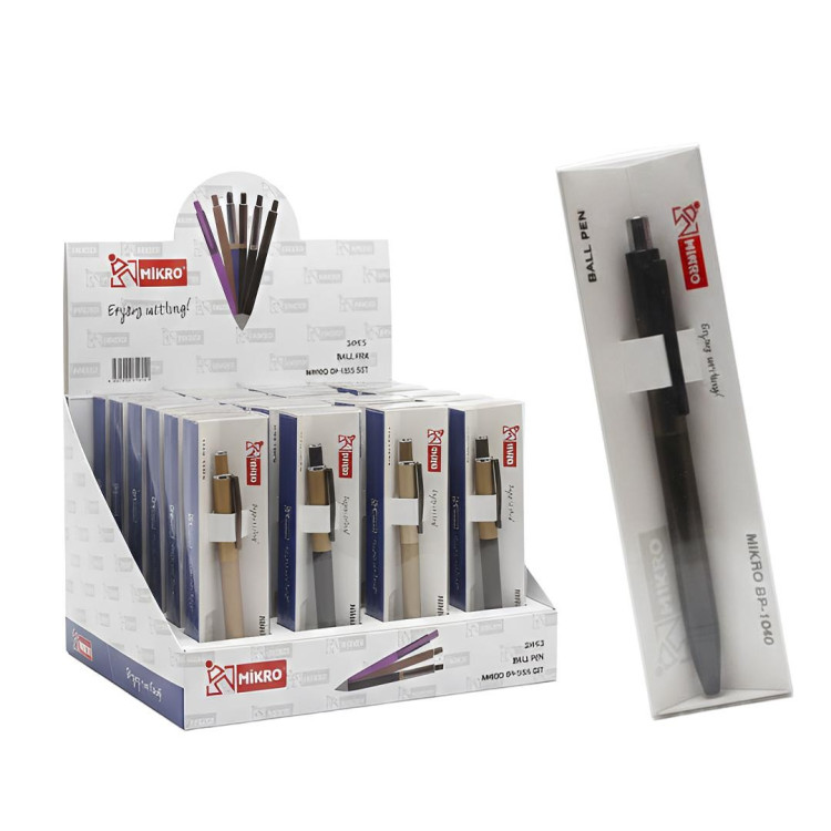 MİKRO BP-1040 TEKLİ KUTULU TÜKENMEZ KALEM 24LÜ