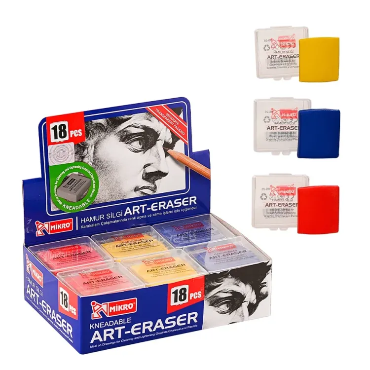 MİKRO HS-20 RENKLİ HAMUR SİLGİ 18Lİ*36