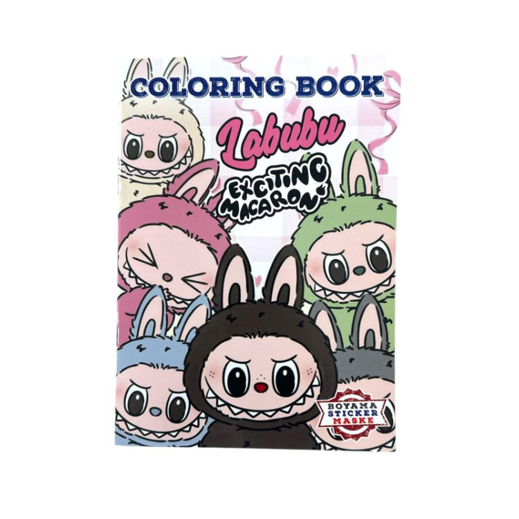 SİNGLE COLOR LABUBU- CAPY BARA ÇIKARTMALI BOYAMA KİTABI 20'Lİ*20