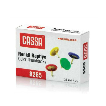 CASSA 8265 PVC KAPLI RAPTİYE KARIŞIK RENK 24 Lü *32 >
