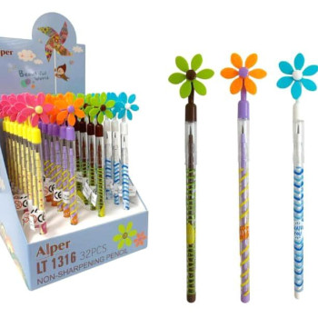ALPER LT-1316 ÇİÇEK GEÇMELİ KALEM 32'Lİ