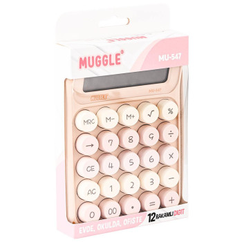 MUGGLE MU-547 12 YUMUŞAK TUŞLU HESAP MAKİNESİ