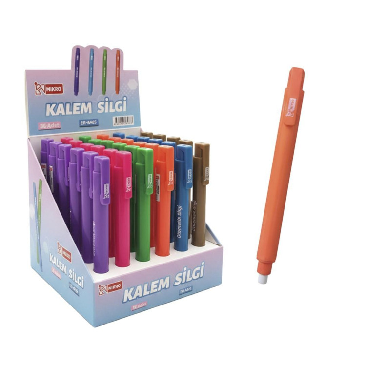 MİKRO ER-6465 TPE KALEM TİPİ SİLGİ NEON 36LI