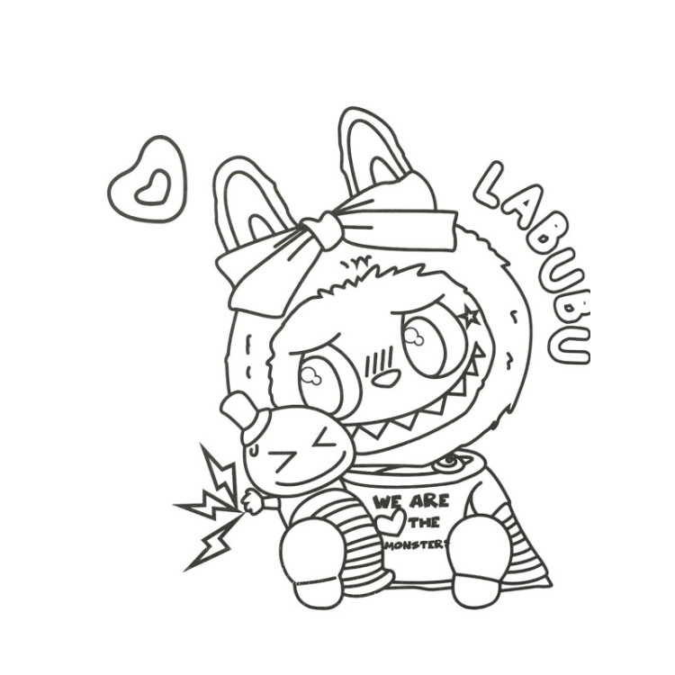 SİNGLE COLOR LABUBU- CAPY BARA ÇIKARTMALI BOYAMA KİTABI 20'Lİ*20