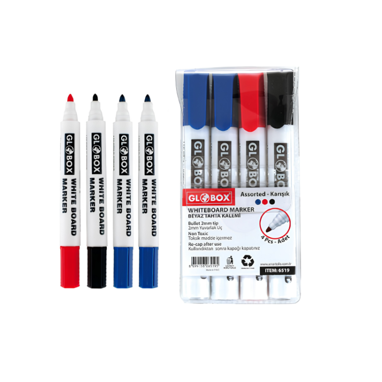 GLOBOX TAHTA KALEMİ 4RENK*24