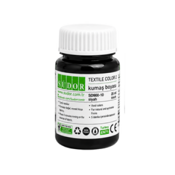 SÜDOR SD900-10 KUMAŞ BOYA 25 ML SİYAH 10'LU *24